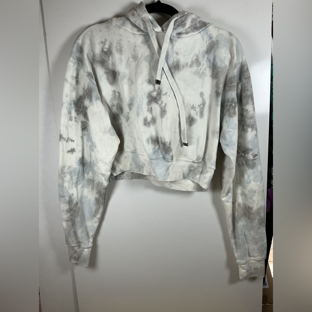 TALENTLESS Women's Gray Tie-Dye Hoodie A0413 - Picture 2 of 6